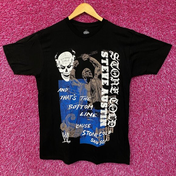 WWE Stone Cold Steve Austin And That's The Bottom Line T-Shirt Large - Picture 1 of 4